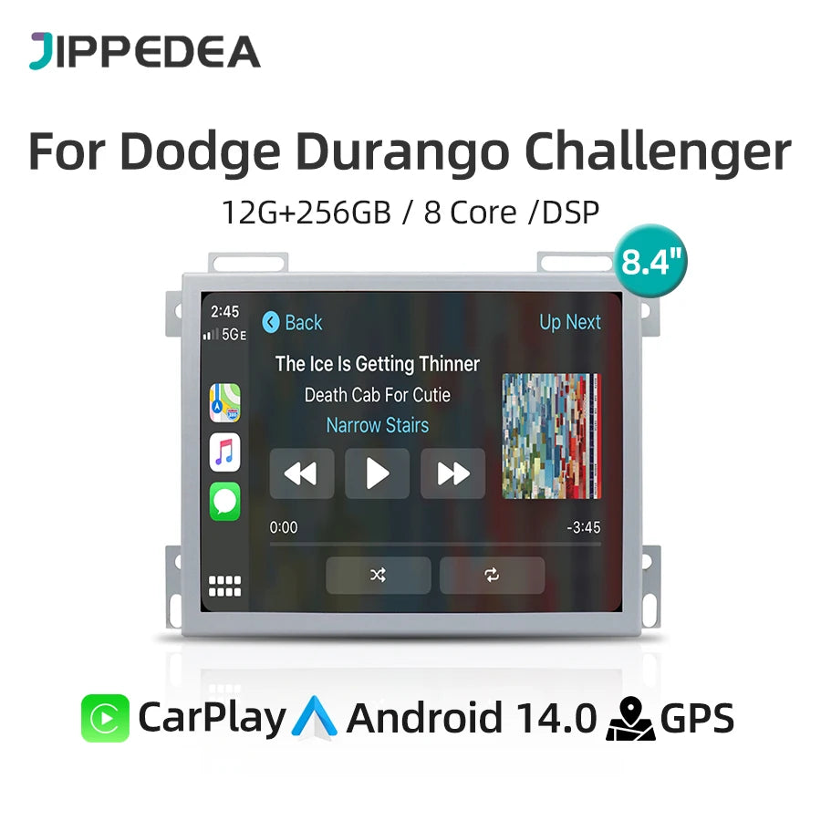 8.4" Android 14 Wireless CarPlay GPS Radio for Dodge & Jeep