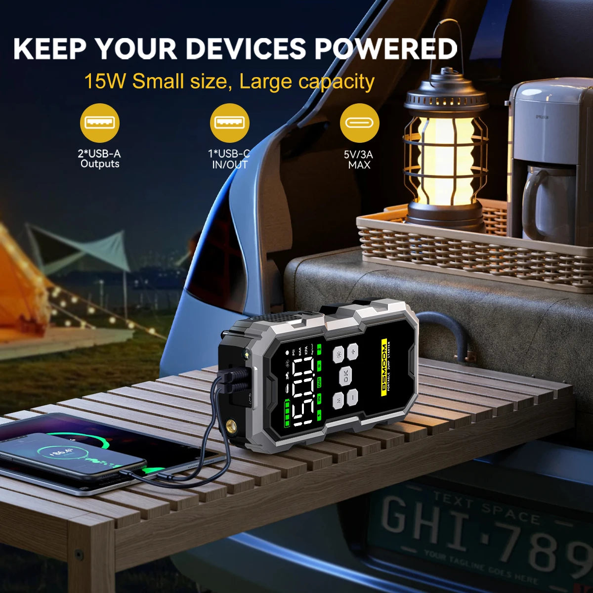 7000A Car Jump Starter & Air Compressor with Smart Cable - image 4