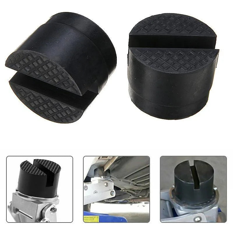 1/2PCS Universal Jack Rubber Support Pad Durable Wear Resistant Car Slotted Frame Rail Floor Socket Adapter Lifting Rubber Pad