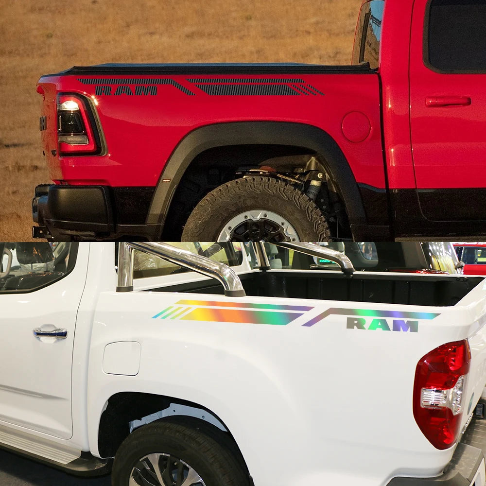 Custom Vinyl Bed Side Stripe Decals for Dodge RAM Trucks - image 4