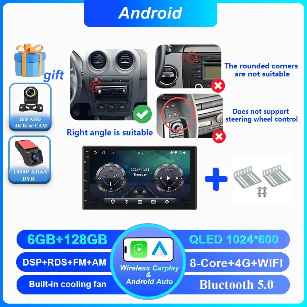 7-Inch Android Car Radio with CarPlay & Android Auto for Seat Ibiza - image 7