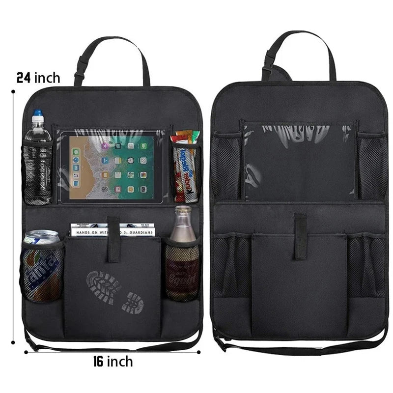 Car Back Seat Organizer with Tablet Holder and Storage Pockets