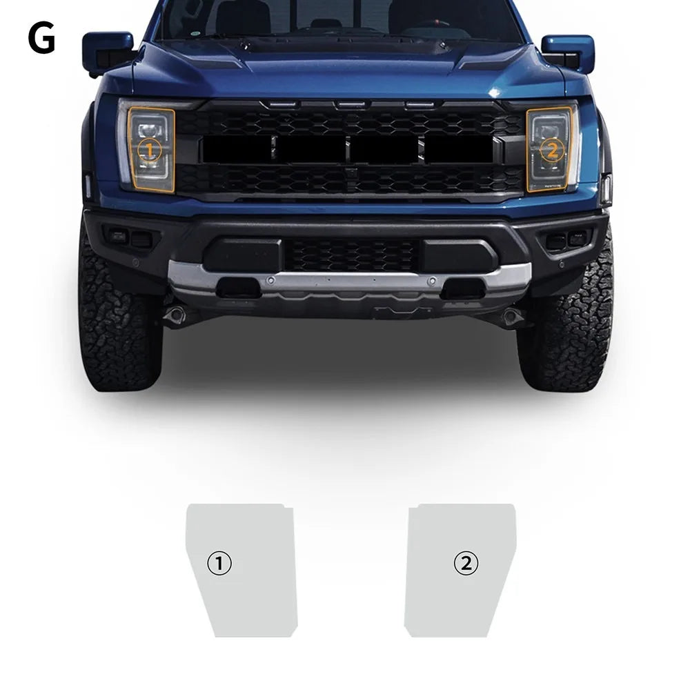 TPU Headlight Protection Film for 2022-2023 Ford F-150 - Clear/Smoked