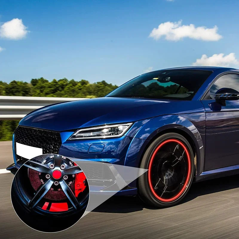 Reflective Wheel Rim Stripe Stickers, 7x10 cm Racing Decals