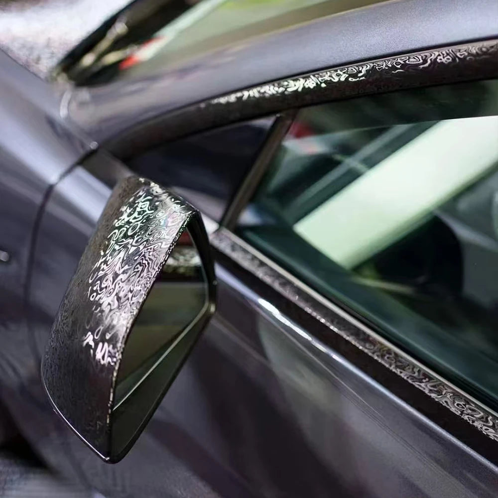 Black Forged Carbon Fiber Vinyl Wrap for Car Motorcycle Auto Sticker - image 2
