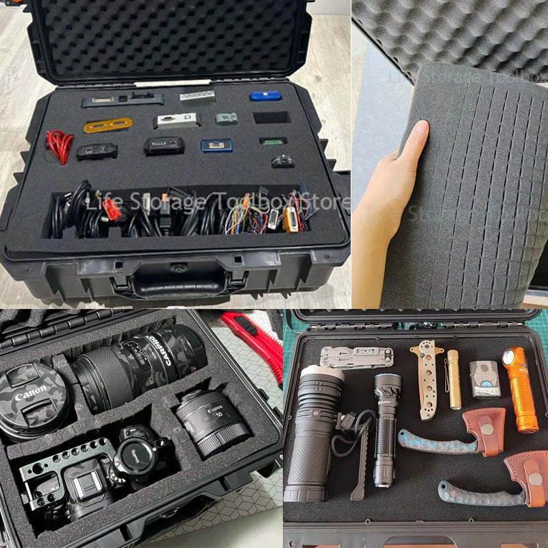 Large Capacity Tool Box with Wheels Professional Instrument Tool Box Hard Case Tool Box on Wheel Pelican Case Tool Box 공구박스바퀴형