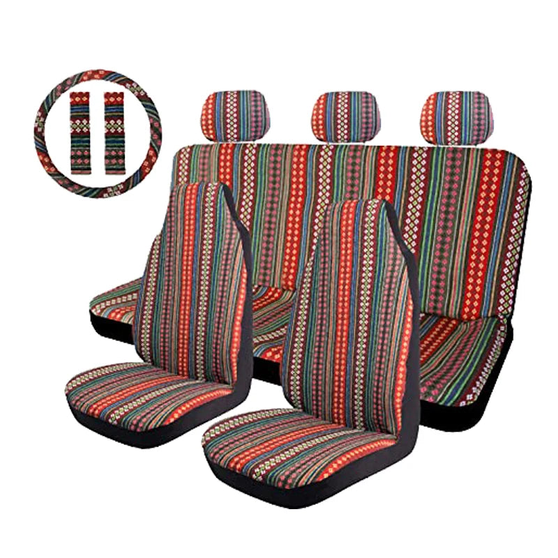 Baja Blanket Car Seat Cover Set with Steering Wheel Cover