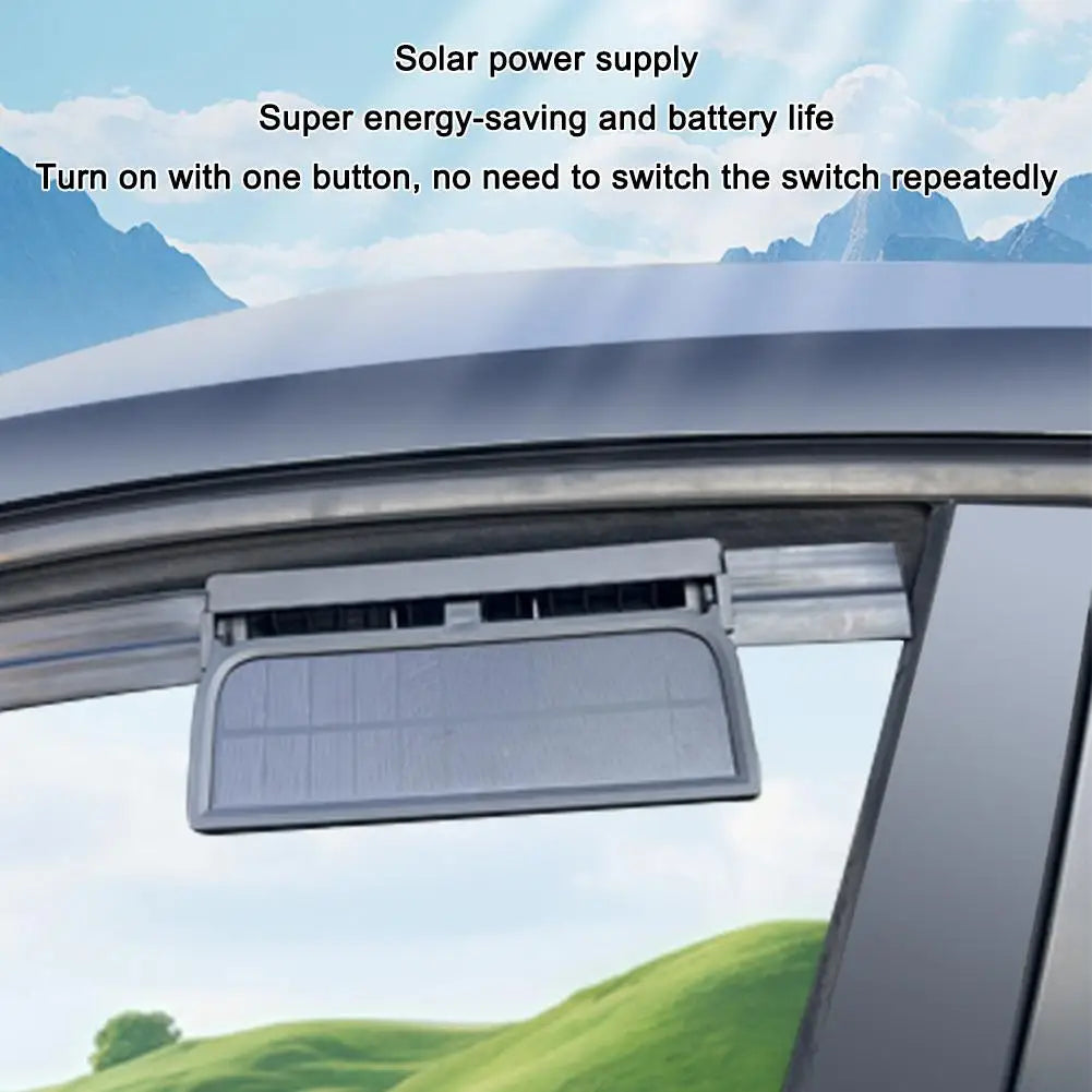 Solar Powered Car Window Exhaust Fan, 3 Air Outlets