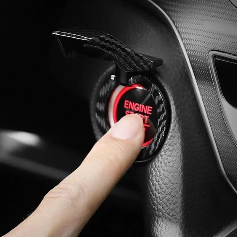 Car Engine Start Stop Switch Button Protective Cover, Anti Scratch Car Interior Design Car Product Accessories