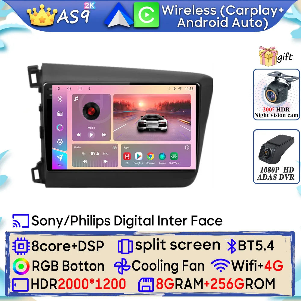 Android 15 Car Radio for Honda Civic 2012-2015 | GPS & Bluetooth - image 18