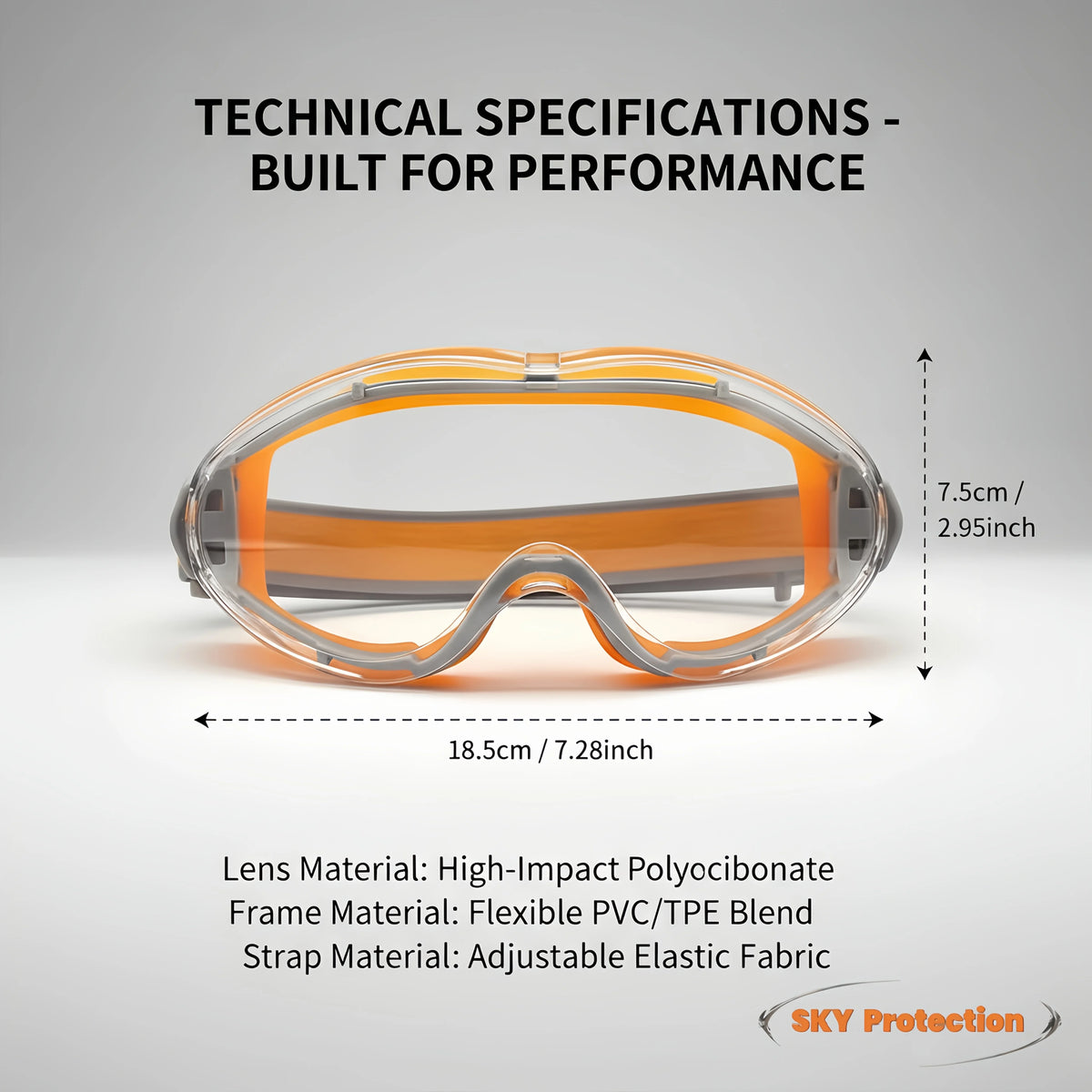 Splash-Proof Dust-Proof Safety Goggles for Work & Lab