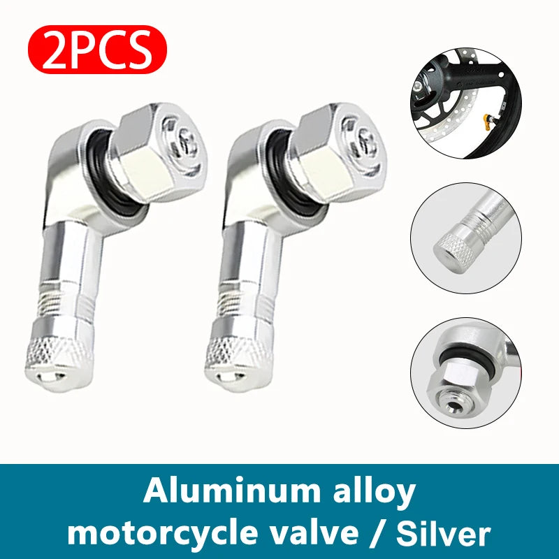 Universal Motorcycle 90° Tubeless Tire Valve Stem - CNC Aluminum 2PC - image 24