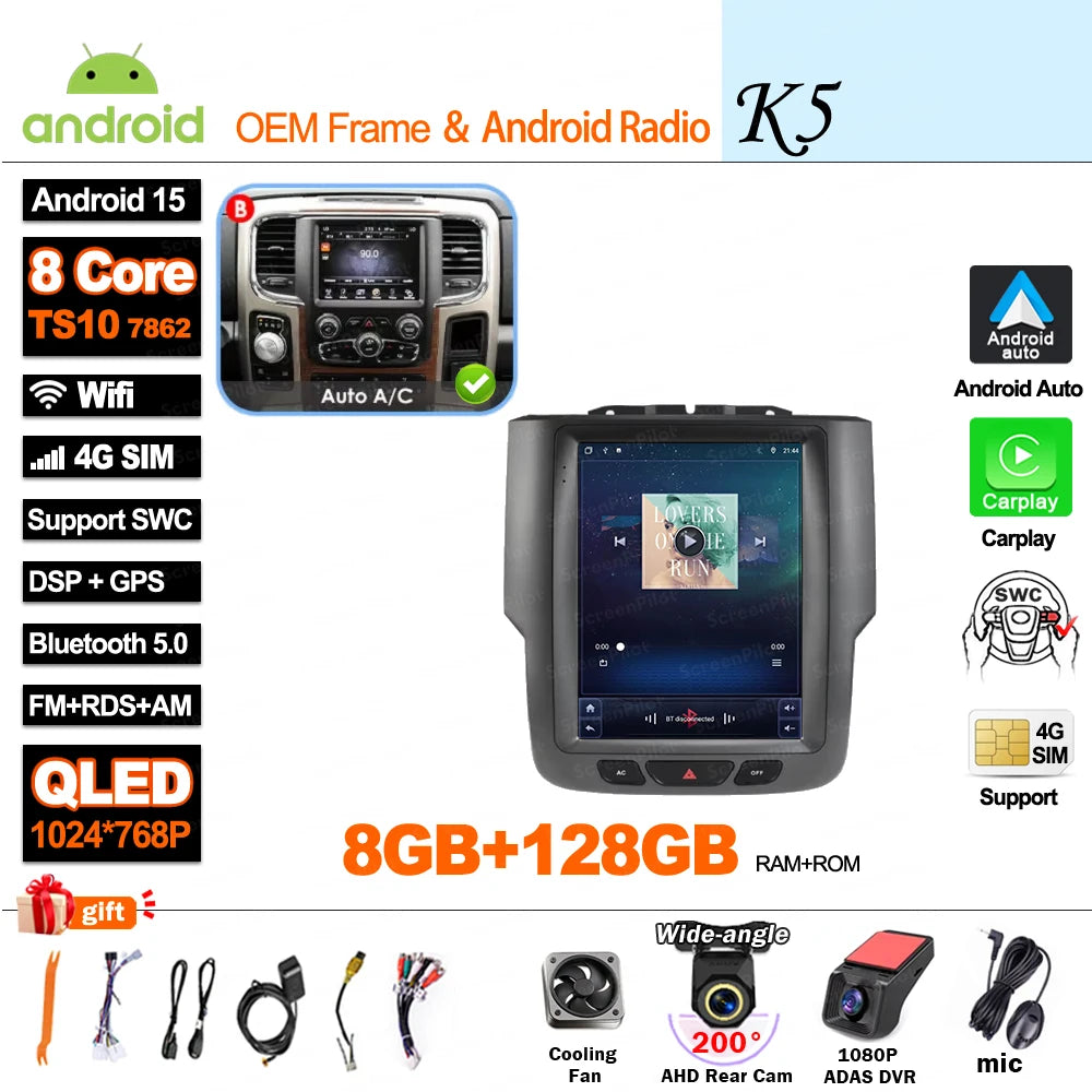 Android 16 Car Stereo Head Unit for Dodge Ram 1500 2500 3500 2013-2018 - image 48