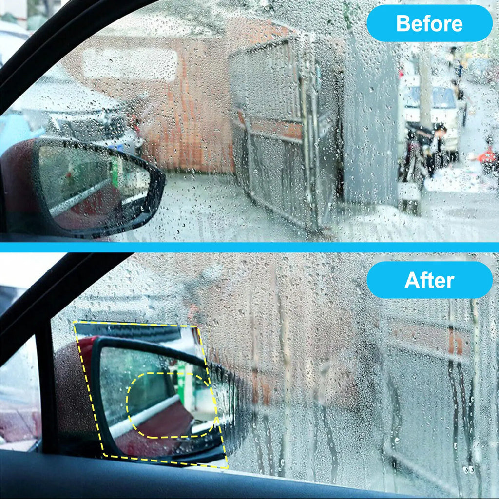 Anti-Fog Rainproof Mirror Film for Car Side Mirrors & Windows, 4 Pcs