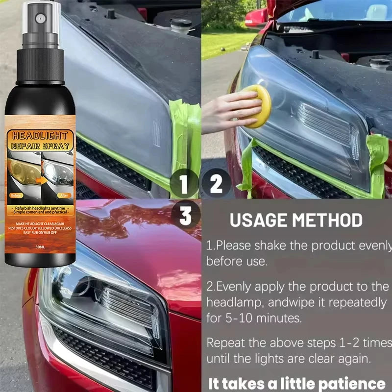 Headlight Restoration Polishing Kit for Yellowed Lenses