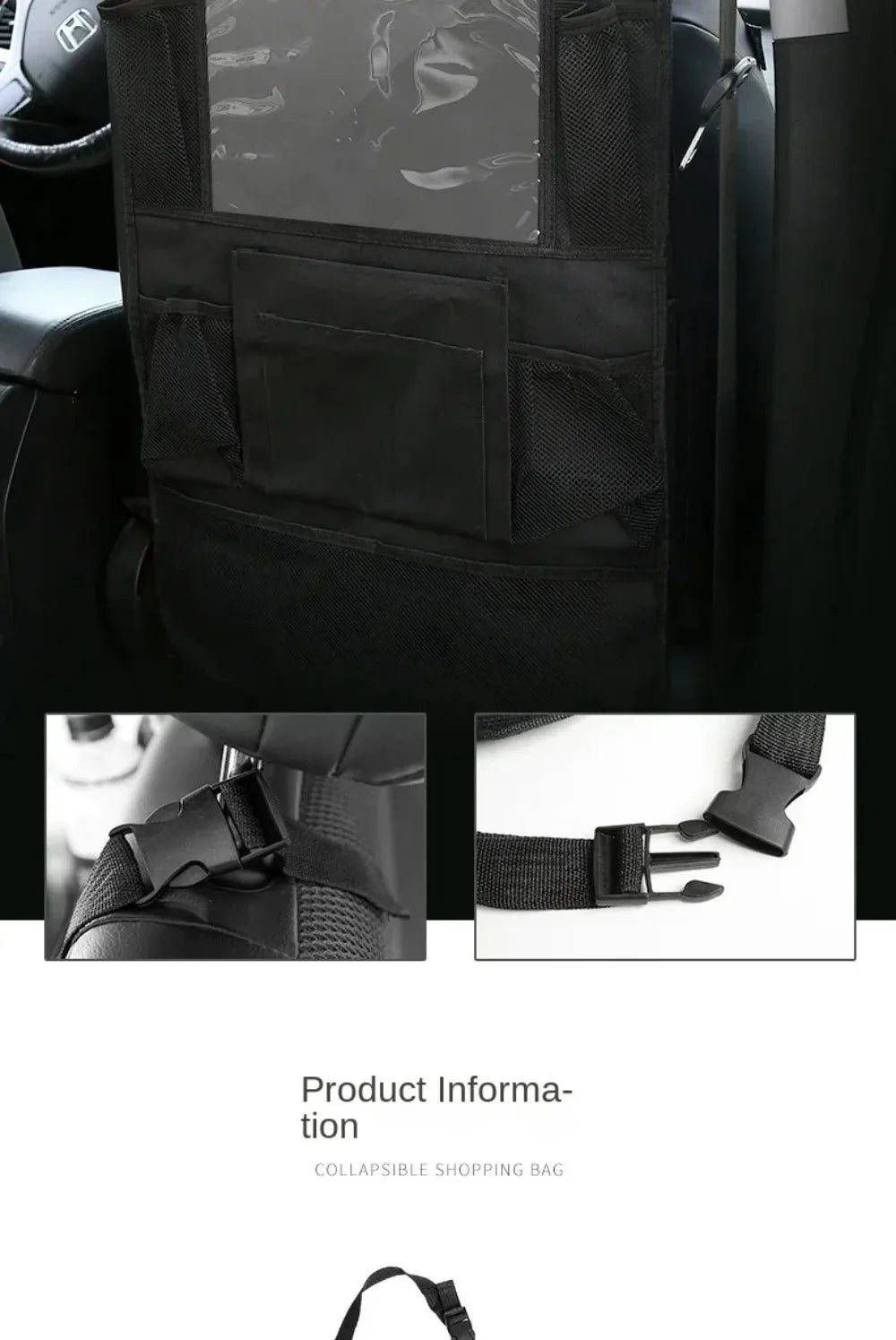 Car Backseat Organizer with Tablet Holder, 1 or 2 pcs