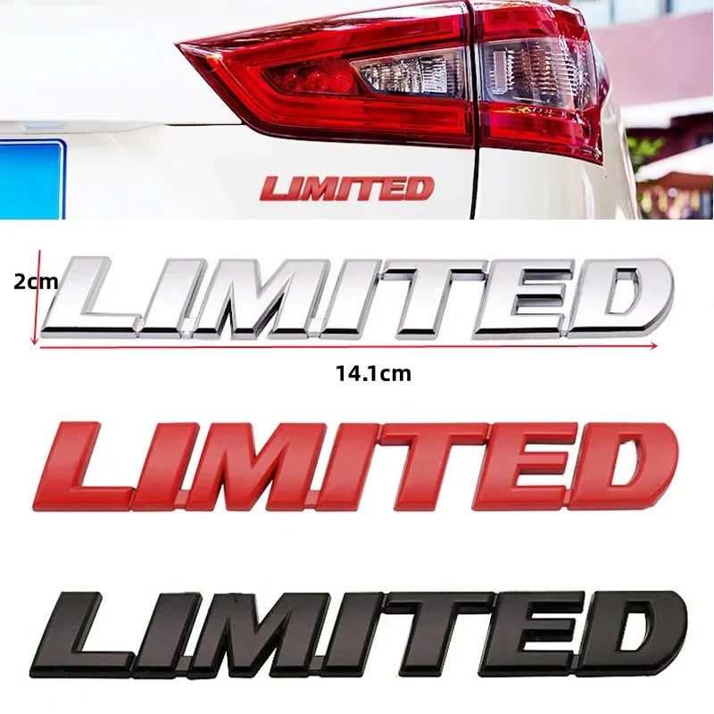 3D Metal Limited Letter Trunk and Fender Emblem Badge Decal - view 2