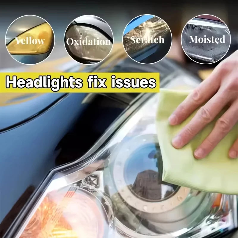 Headlight Restoration Polishing Kit for Yellowed Lenses