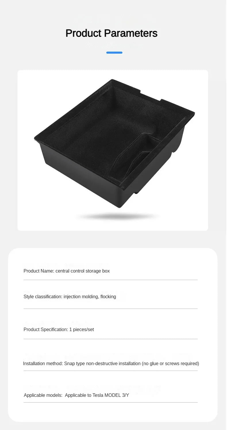 Center Console Armrest Trays for Tesla Model Y and Model 3