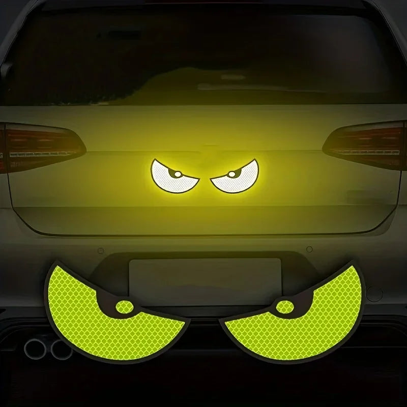 2pc Reflective Demon Eye Motorcycle Decals for Night Visibility - view 3