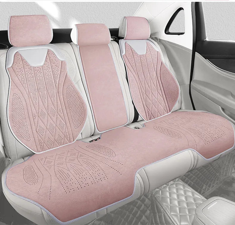Perforated Suede-Finish Car Seat Covers, Single, Pair or Rear
