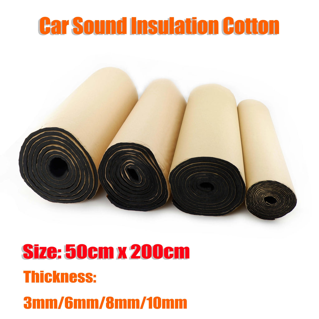 Car sound insulation foam roll 50x200cm, closed cell deadening mat 3 to 10mm