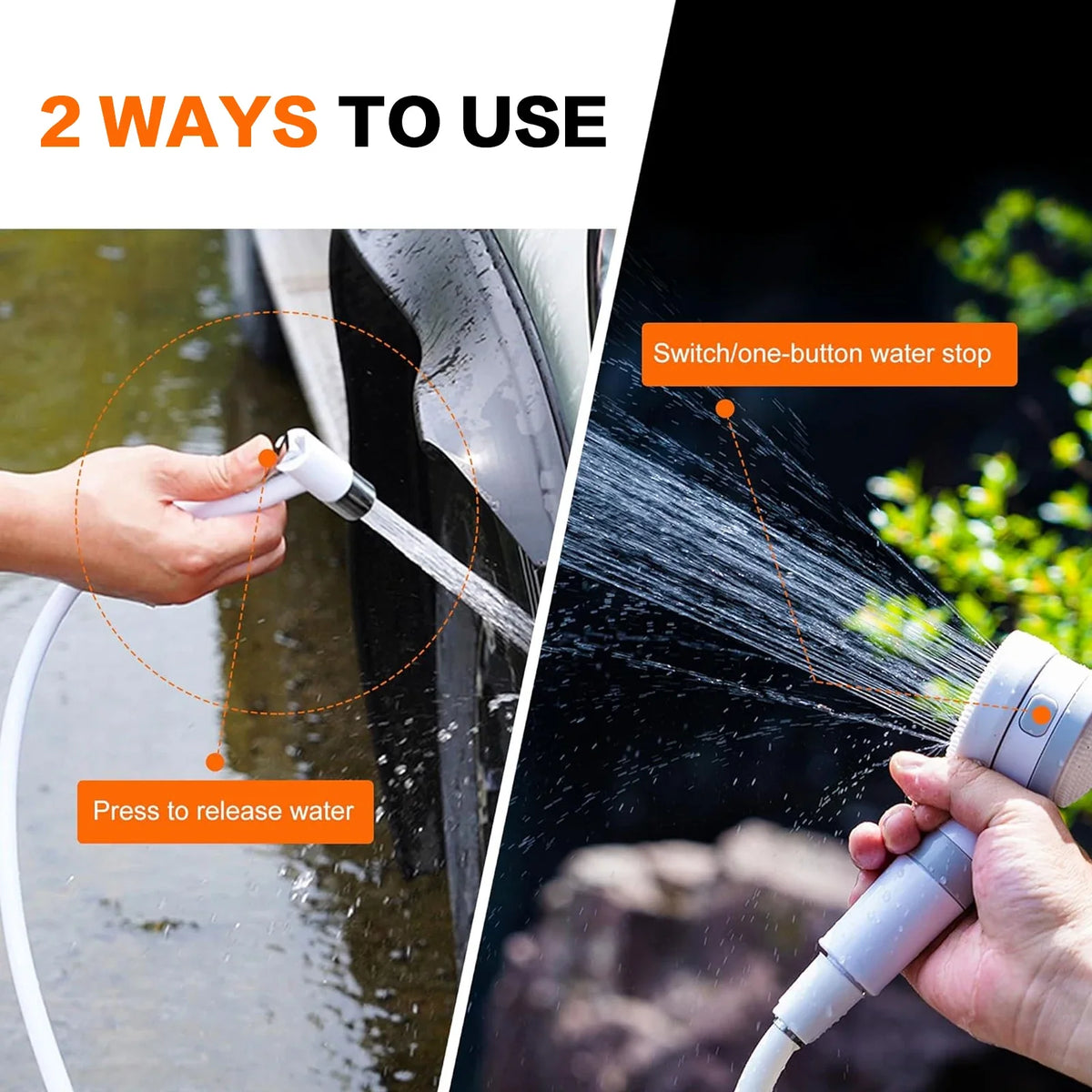 Portable Rechargeable Handheld Shower for Camping, Pets, Car - image 4