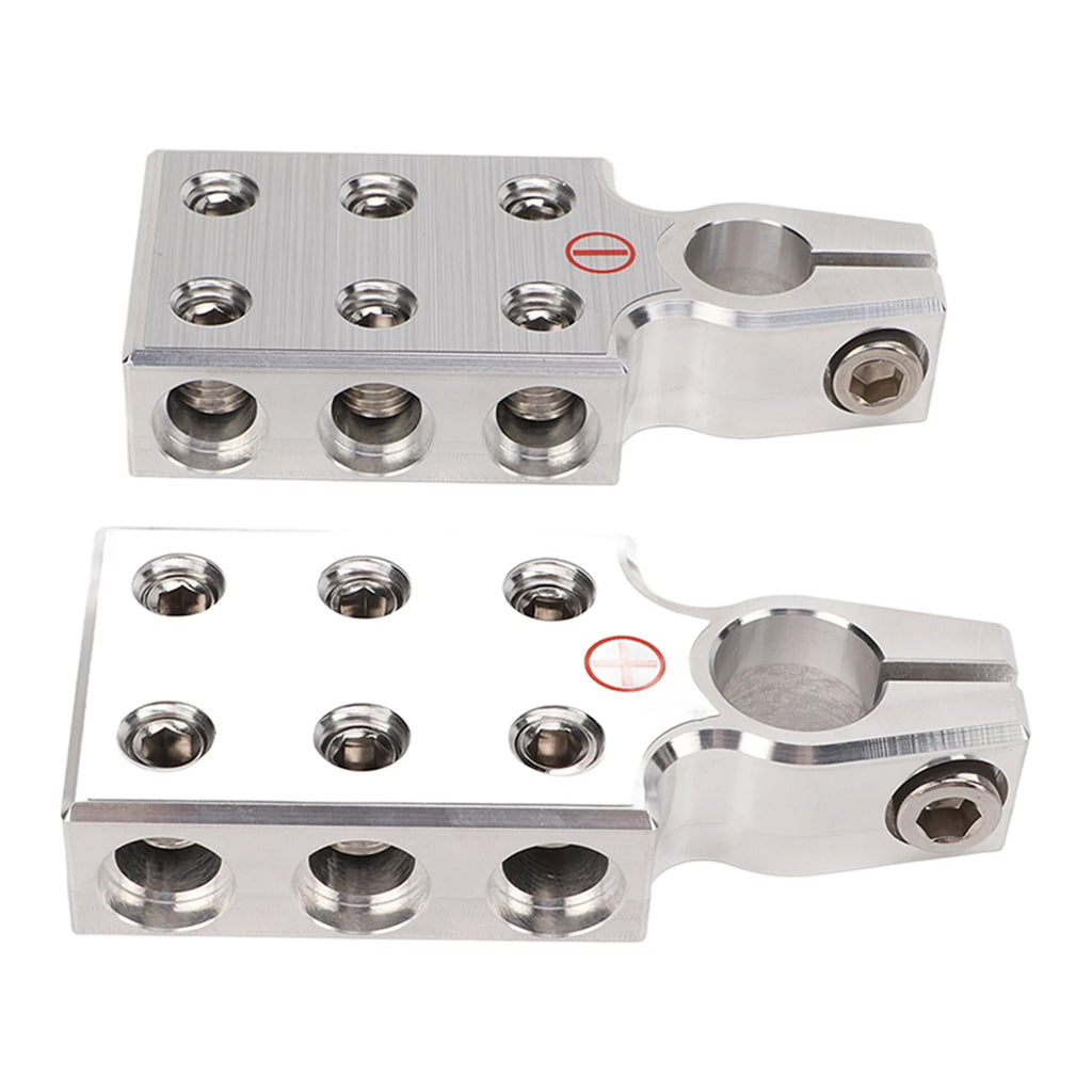 1 Pair Car Battery Terminal Clamp Positive Negative Audio Modification Accessories for Caravan Car Motorhome RV Bus