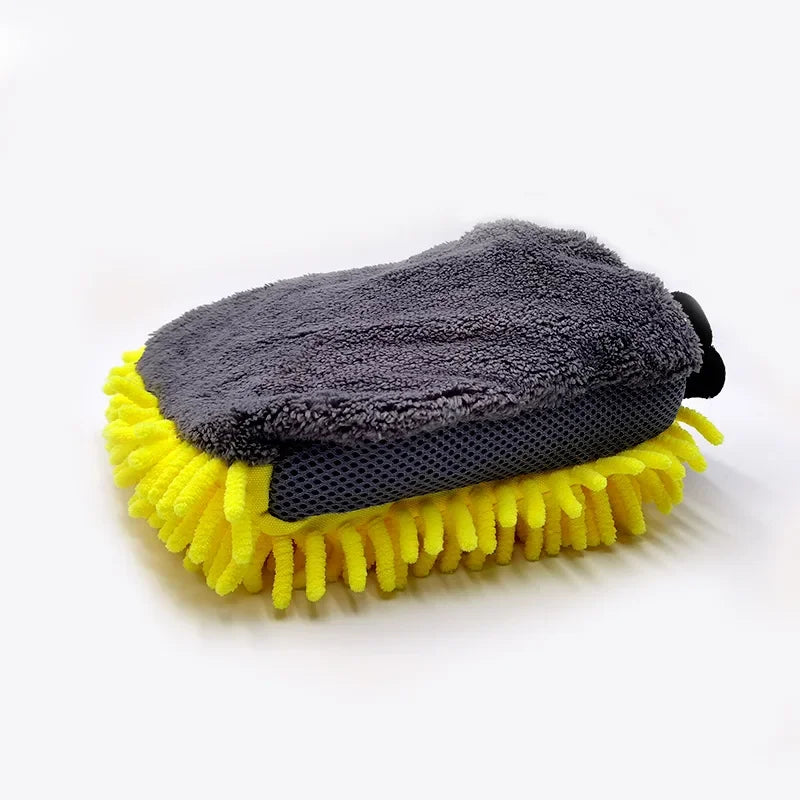 Waterproof Microfiber Chenille Car Wash Glove, Large Double-Faced Cleaning Mitt