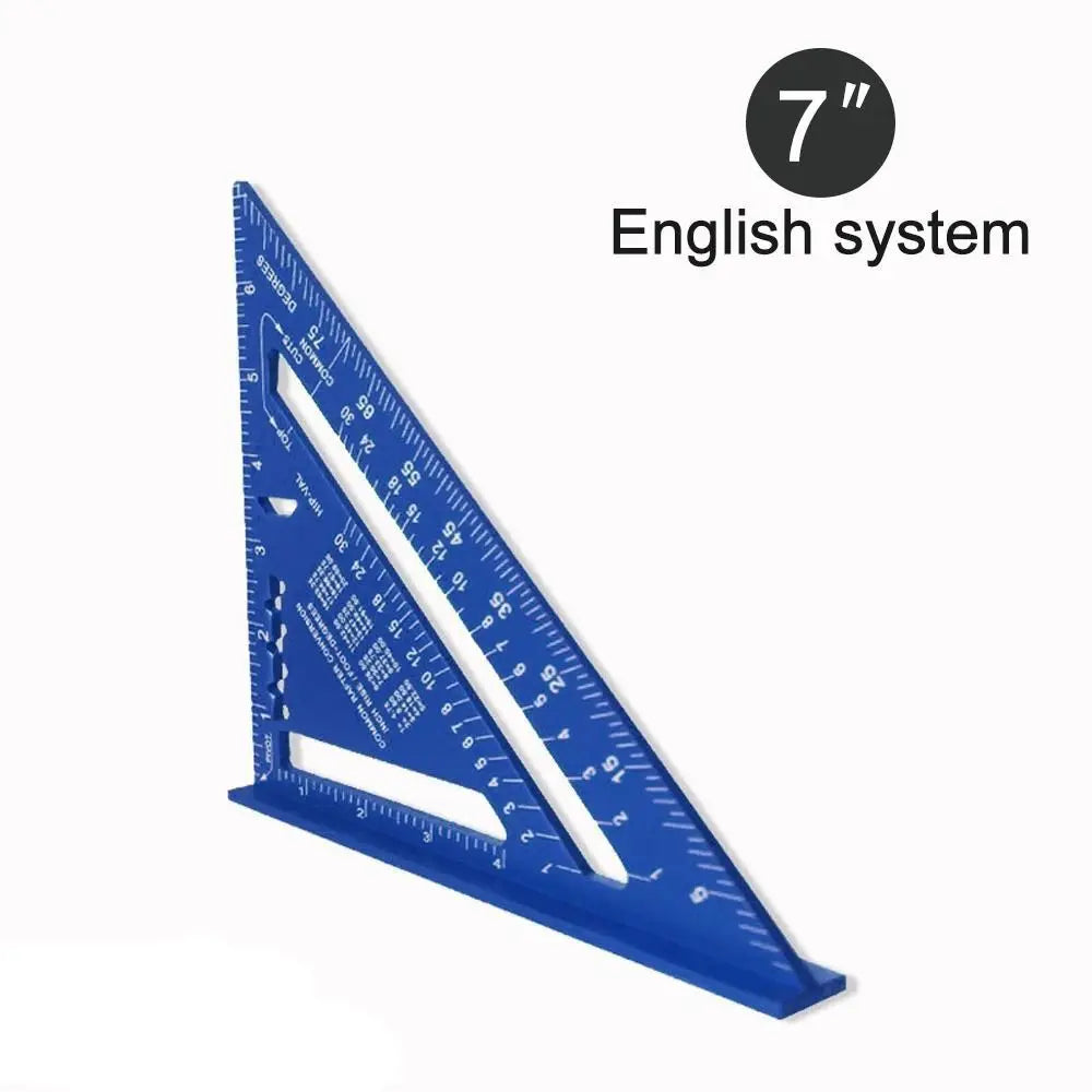 7-Inch Triangle Ruler - Aluminum Alloy Angle Measuring Woodworking Tool - image 12