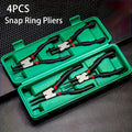4 Pcs Snap Ring Pliers Set, 7 Inches Internal/External Heavy Duty for Ring Remover Retaining Straight Bent Lock Pliers Set