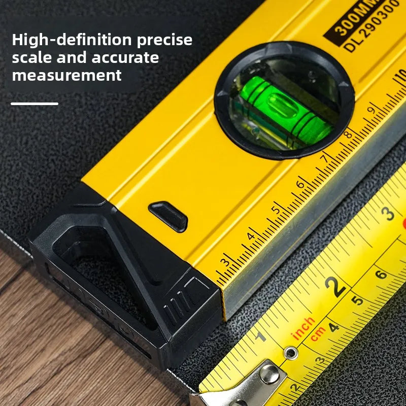 Spirit Level Magnetic Torpedo Level Tool with 3 Vials Aluminum Shockproof Bubble Level High Visibility Durable Measuring Leveler