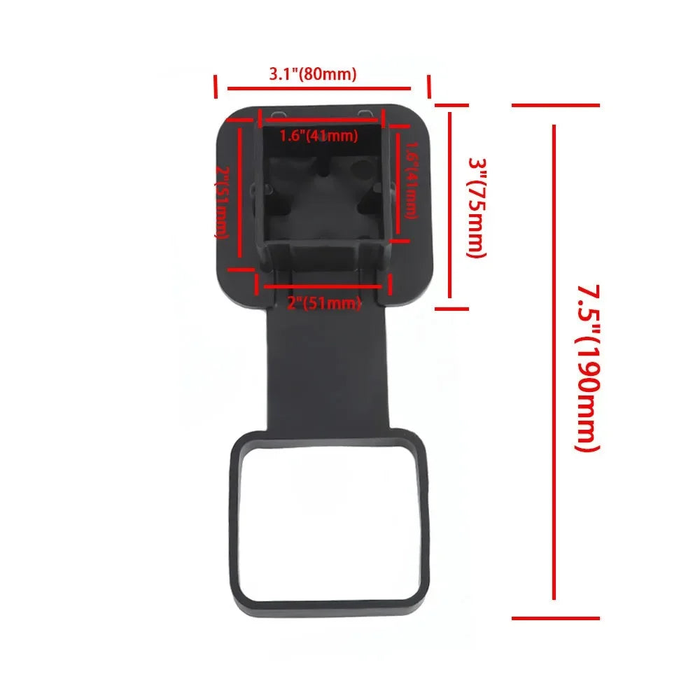 1Pcs Universal Trailer Hitch Cover 2 Inch Receiver Auto Square Plug Tow Hook Cover Trailer Hitch Receiver