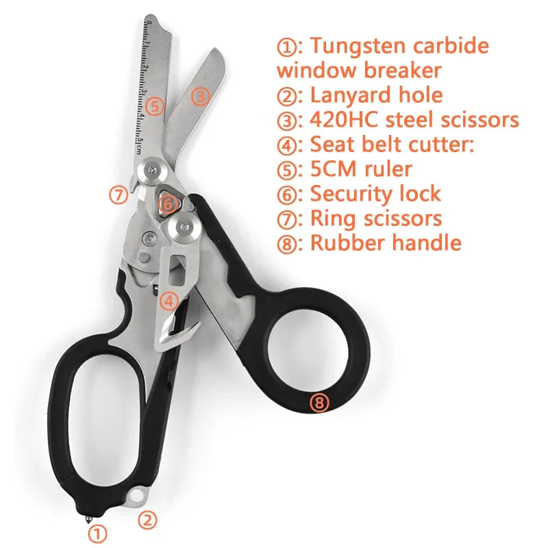 6-in-1 Folding Emergency Shears & First Aid Multi-Tool - image 3