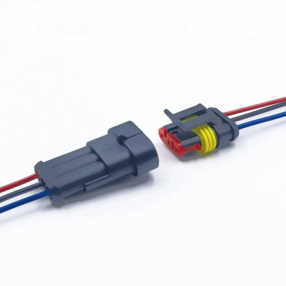 Sealed Automotive Wire Connectors, 1 to 4 Pin, Pre-Wired