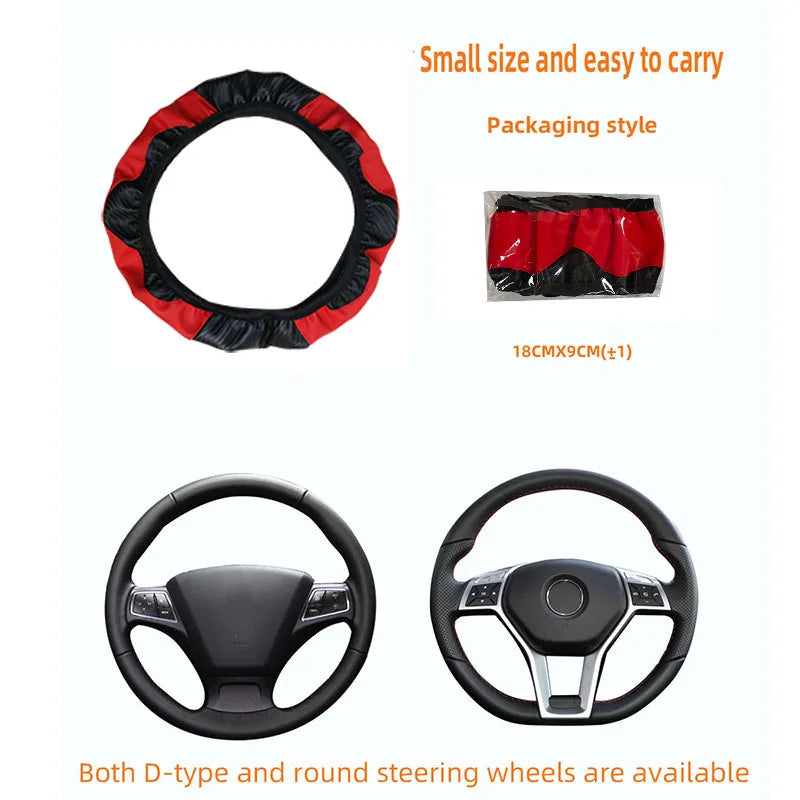 Universal Carbon Fiber Steering Wheel Cover - Fits 14.5-15 Inch - image 3