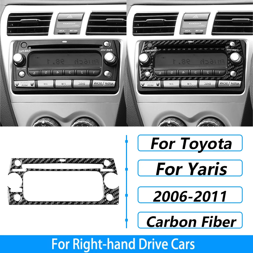 Carbon Fiber Gear Shift Panel Cover Trim for Toyota Yaris 2006-2011 - image 43