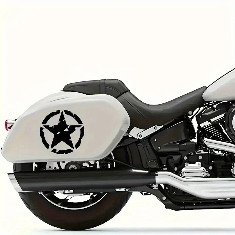 Five-Pointed Star Motorcycle Decals for Tank, Fender and Helmet - view 6