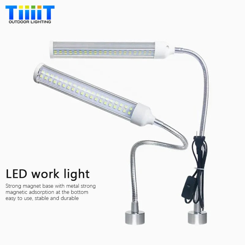 Magnetic LED Work Light High Brightness Bendable Waterproof Explosion Oil Proof CNC Machine Worktable Aluminum Clamp Lamp