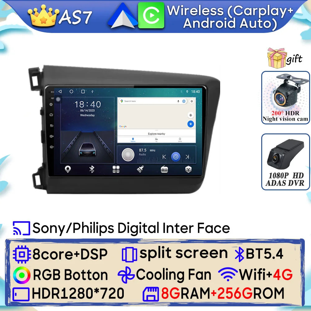 Android 15 Car Radio for Honda Civic 2012-2015 | GPS & Bluetooth - image 11