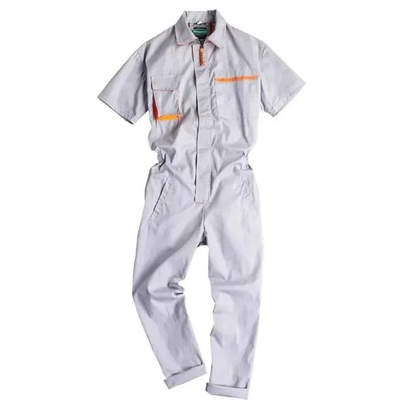 Work Coveralls Short Sleeve Men Women Protective Overalls Repairman Car Workwear Uniforms Summer Plus Size