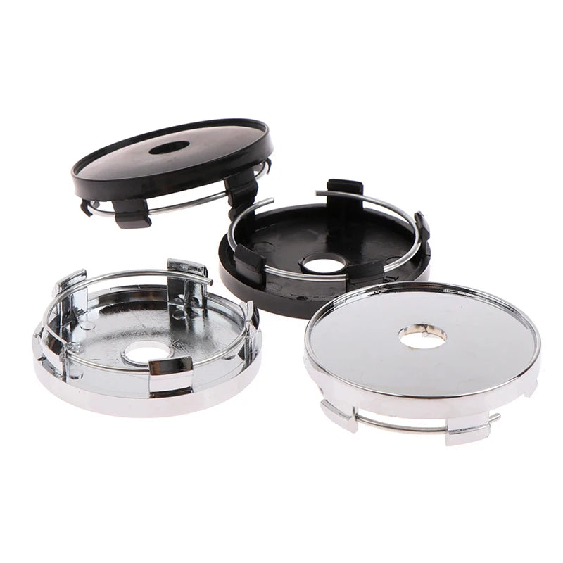 Black 60mm Wheel Hub Caps (4-Pack) – Universal Car Wheel Styling - image 3