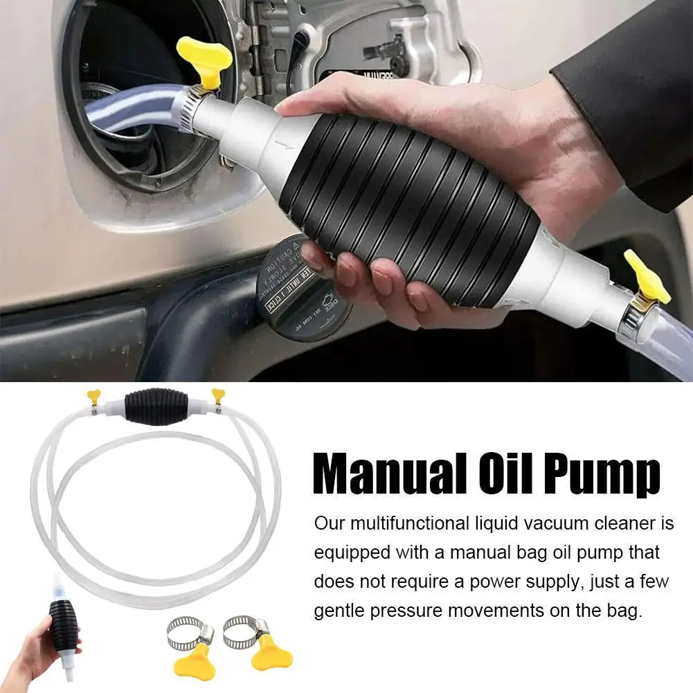 Manual Siphon Pump Portable Oil Extractor Gasoline Diesel Suction Hose Multifunctional Liquid Vacuum Cleaner Liquid Transfer
