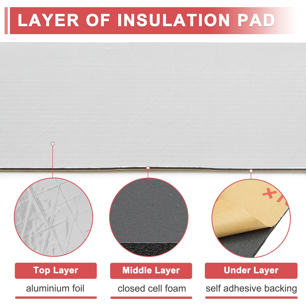 Sound deadening foam roll 4mm, 40x420cm acoustic insulation mat, around 18 square feet