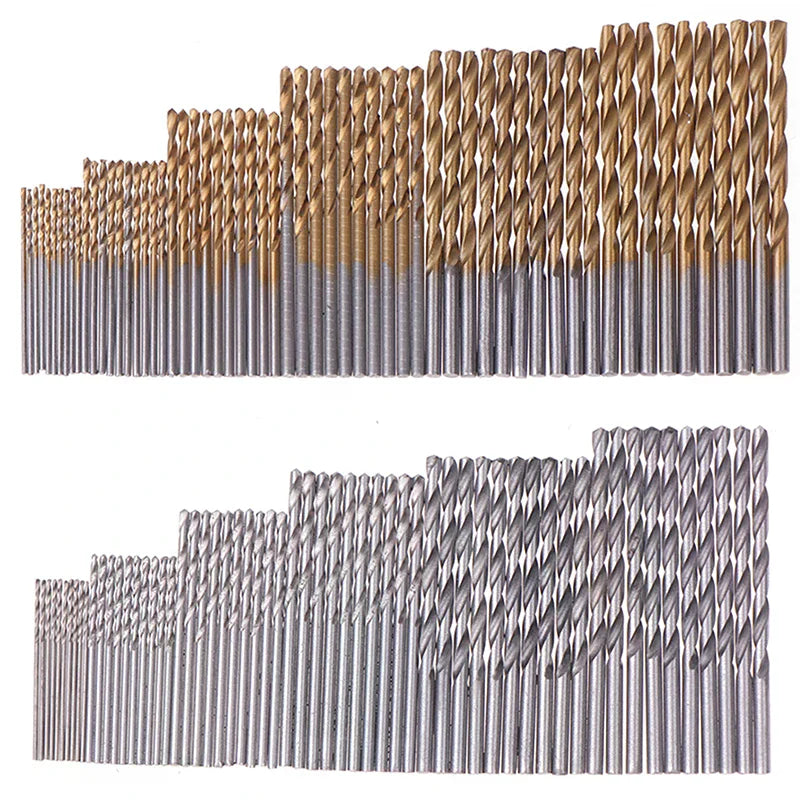 60/120Pcs Drill Set - Suitable For Metal And Wood, 1-3.5mm High Carbon Steel, Round Shank Spiral Groove Design, Durable Woodwork
