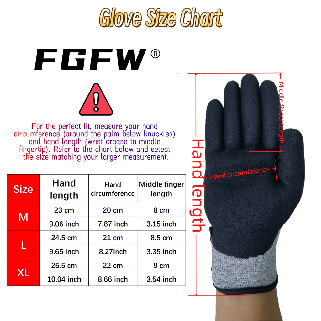 Cut Resistant Gloves Level C, Nitrile Sandy Work Gloves with TPR Knuckle Guard, EN388 4X42CP Safety Gloves for Mechanics