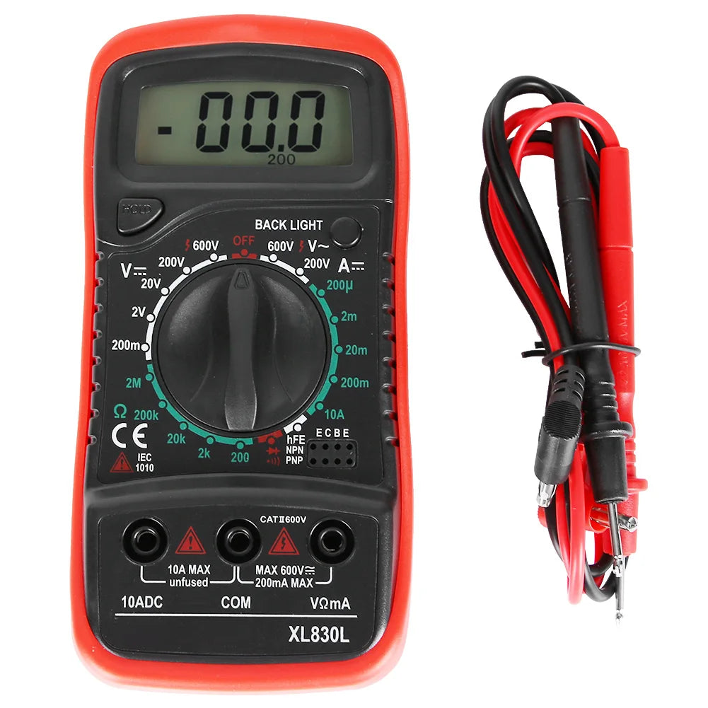 Digital Multimeter XL830L Handheld LCD Digital Multimeter Voltmeter Ammeter Ohmmeter Current Voltage Tester Multimeter