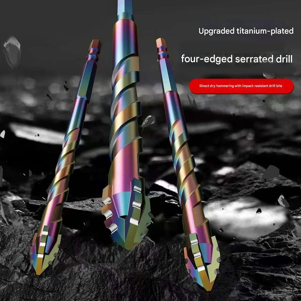 3-12mm Four-edge Serrated Drill Bit Set Drilling Tools Tor Glass Tiles, Concrete, Metal, Ceramics, etc.Drill Bits Set Tools