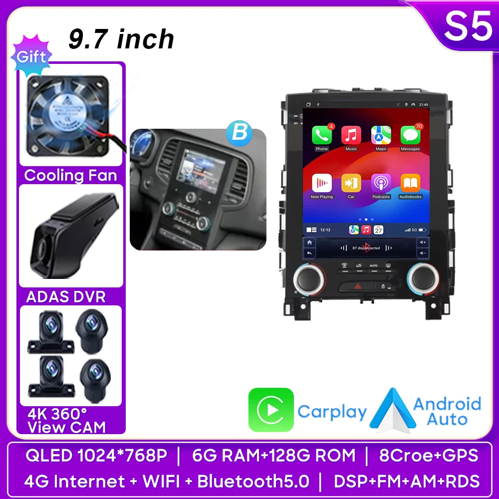 9.7" Android Auto Car Stereo for Renault Koleos Megane Talisman - image 21