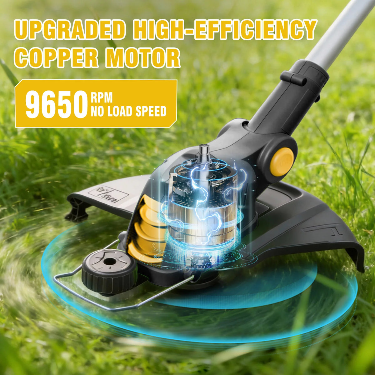 Cordless 3-in-1 String Trimmer 12-Inch, Brushless, 2 Batteries & Charger